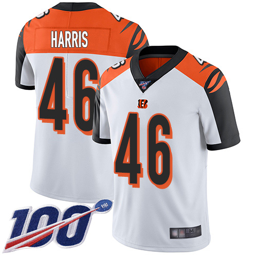 Cincinnati Bengals Limited White Men Clark Harris Road Jersey NFL Footballl 46 100th Season Vapor Untouchable